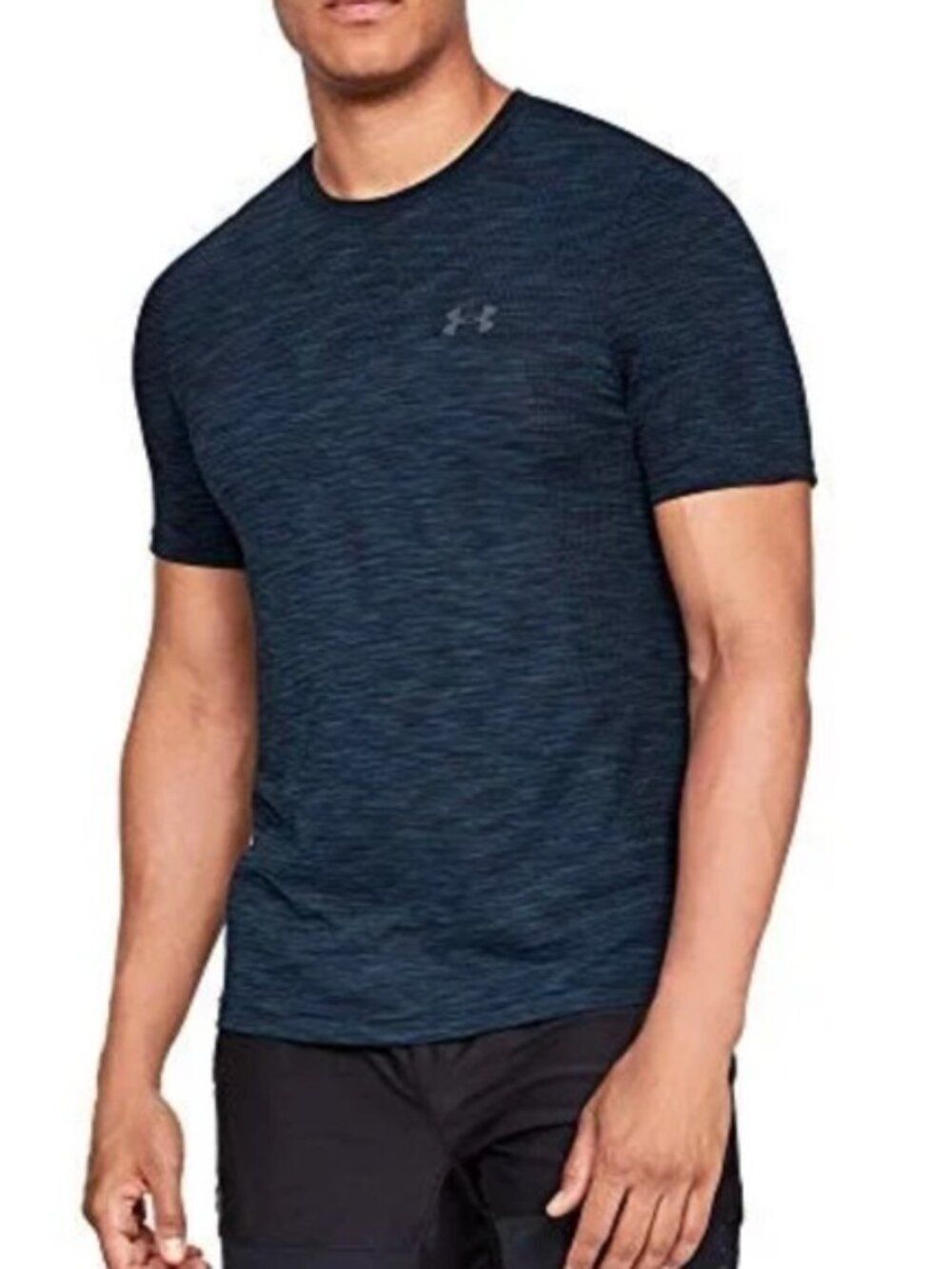 Under Armour Men's Seamless Threadborne Heat Gear Blue Short Sleeve Tee Size XL